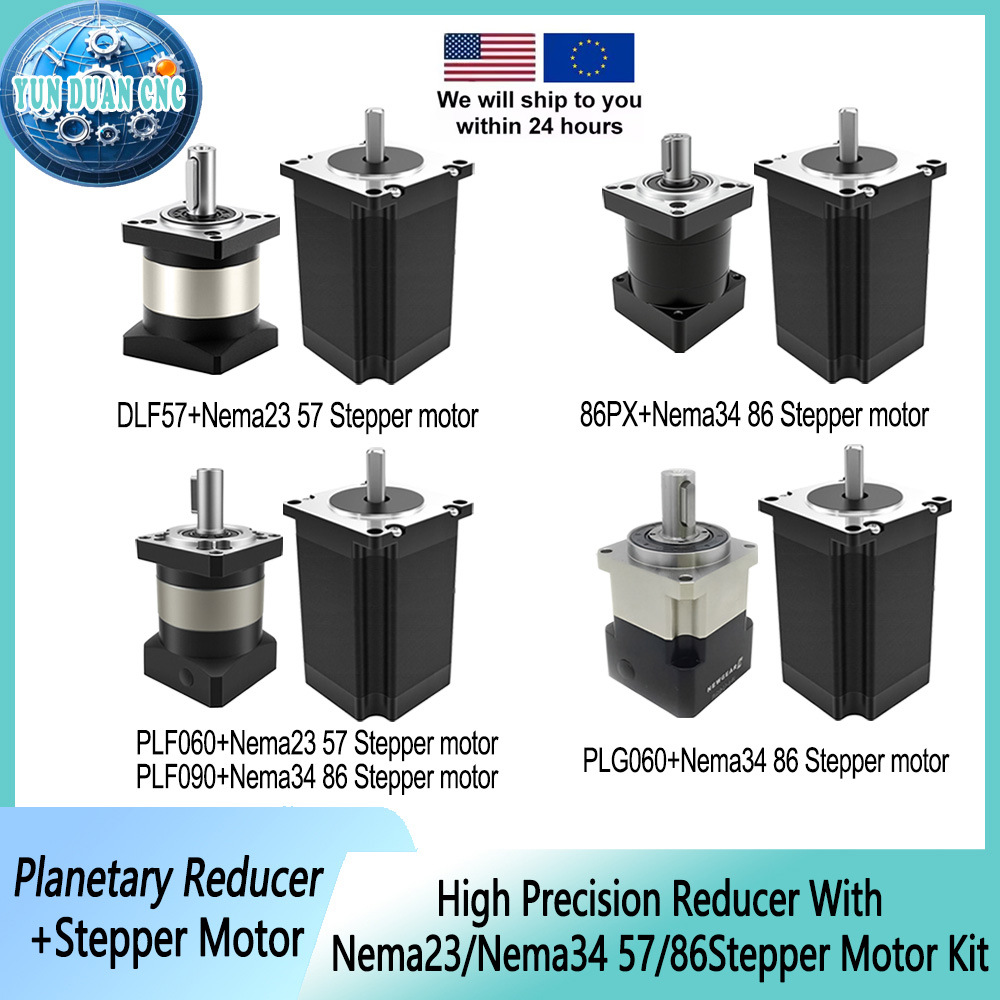Planetary Gearbox Reducer Nema 23 34 - مجموعة محركات خطوية مع مخفض سرعة