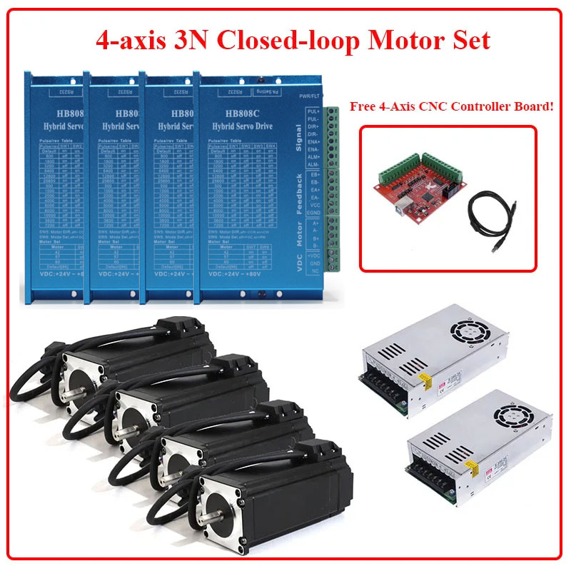 Nema 23 Closed Loop Stepper Motor Driver Kit - محرك ستيبر رباعي المحاور Nema 23