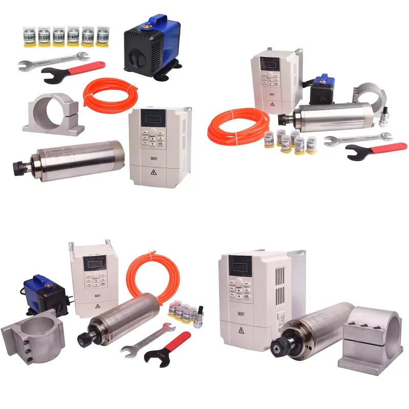 2.2Kw Water Cooled Spindle Kit Vfd - مجموعة مغزل مبرد بالماء Gdz80 بقوة