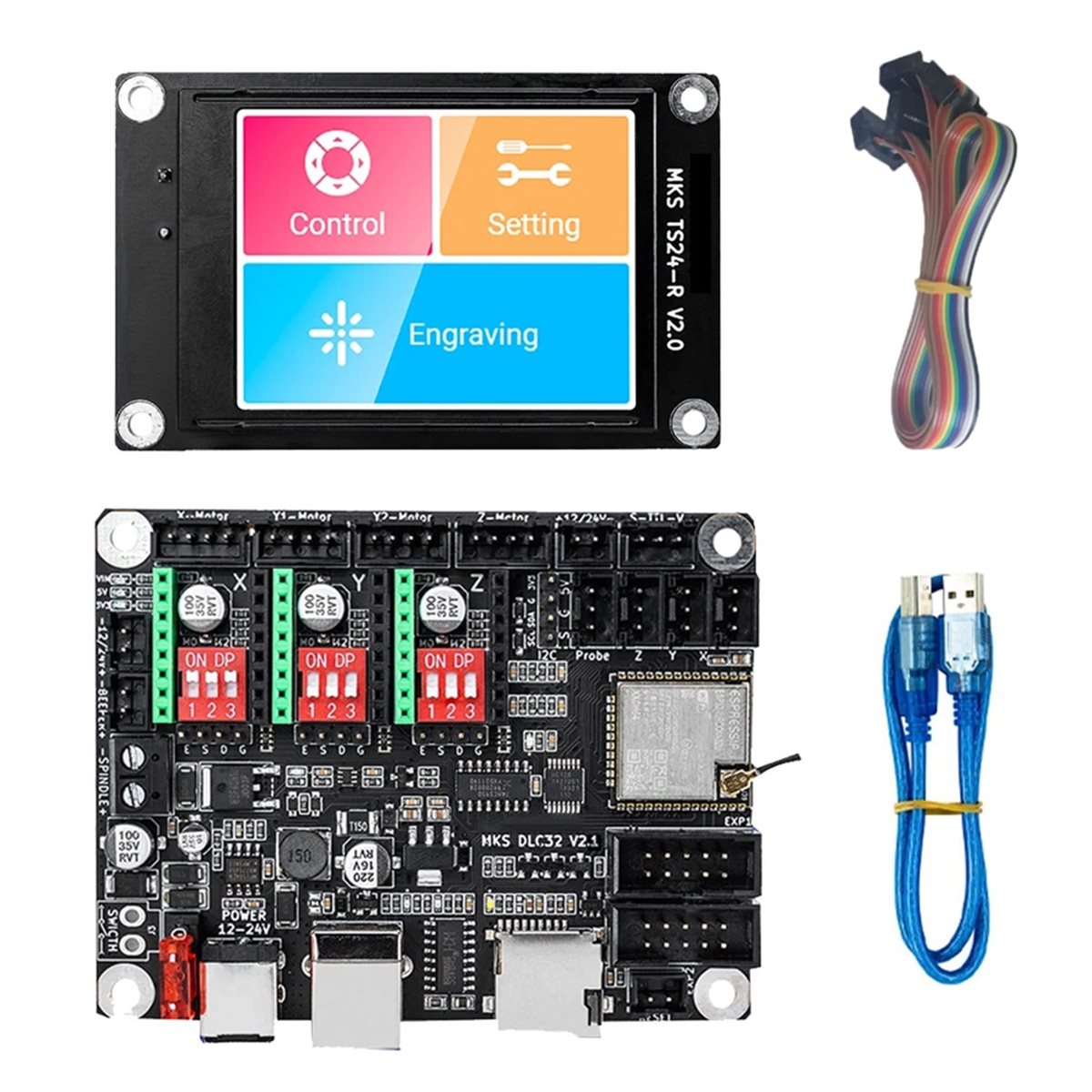 [حزمة قيمة مميزة] لوحة تحكم غي - مراجعة Grbl 32 Bit Control Board Offline Display وسعره