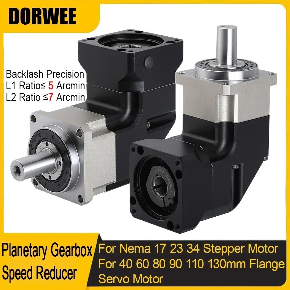 90 درجة المخفض حلزوني والعتاد  - مراجعة Planetary Gearbox Reducer Nema 23 34 وسعره